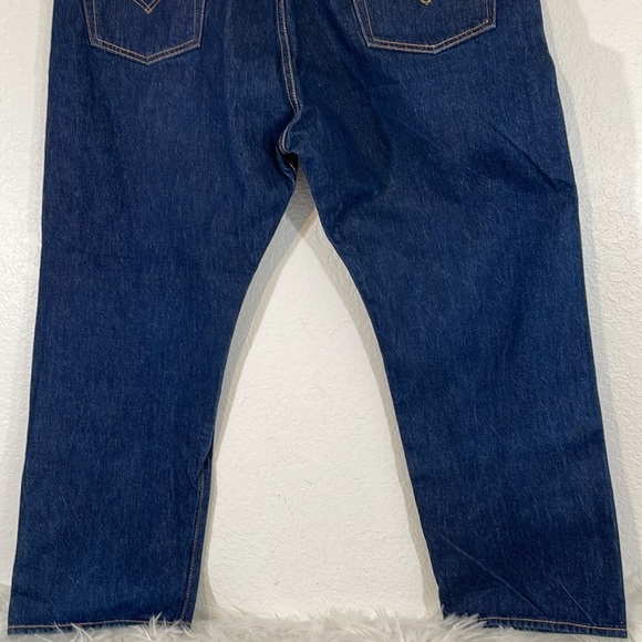 Levi Strauss & Co. Levi’s 501 Waterless Button Fly Dark Blue Denim Jeans 44 x 30 - Picture 7 of 11
